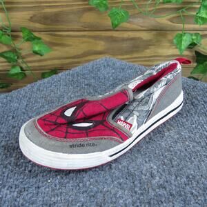 Stride Rite Boys Sneaker Spider-Man Sz‎ T 12.5 Medium Gray Fabric Slip On